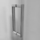 Sprchové dveře, Lima, dvoukřídlé, lítací, 110x190 cm, chrom ALU, sklo Čiré