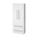 Bino, koupelnová skříňka vysoká, dvojitá 163 cm, bílá