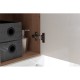 Bino, koupelnová skříňka vysoká 163 cm, levá, bílá/dub